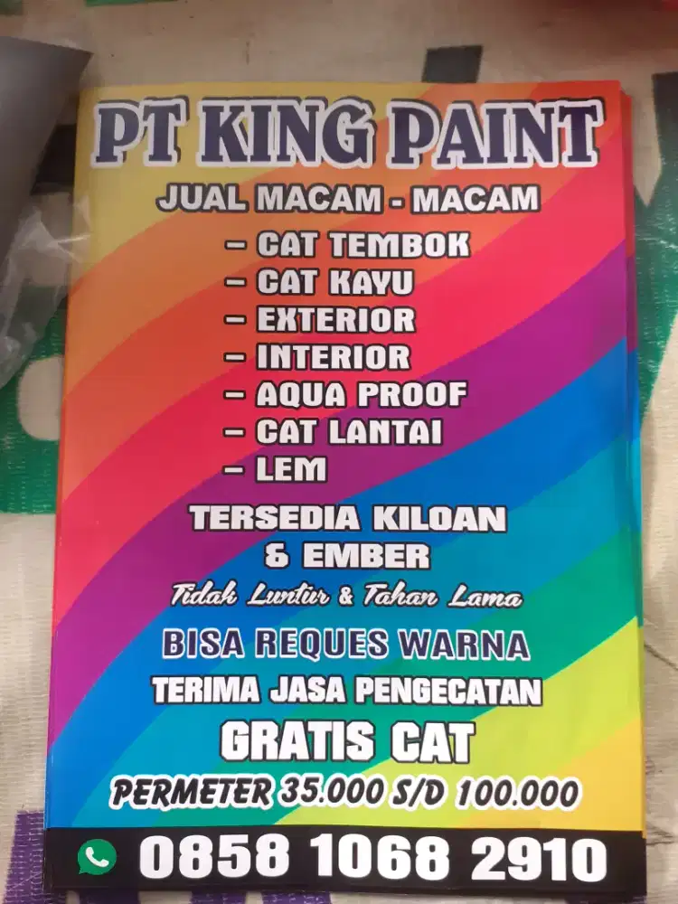 Terima jasa ngecat + cat nya