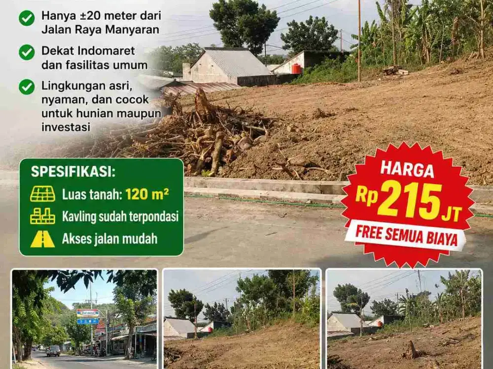 promo kavling murah shm deket jalan raya di jogoprono Sadeng
