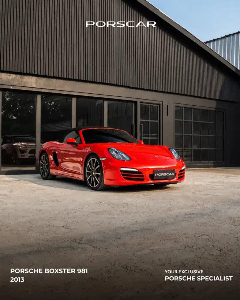 PORSCHE BOXSTER 981 2013 | RED IN BLACK