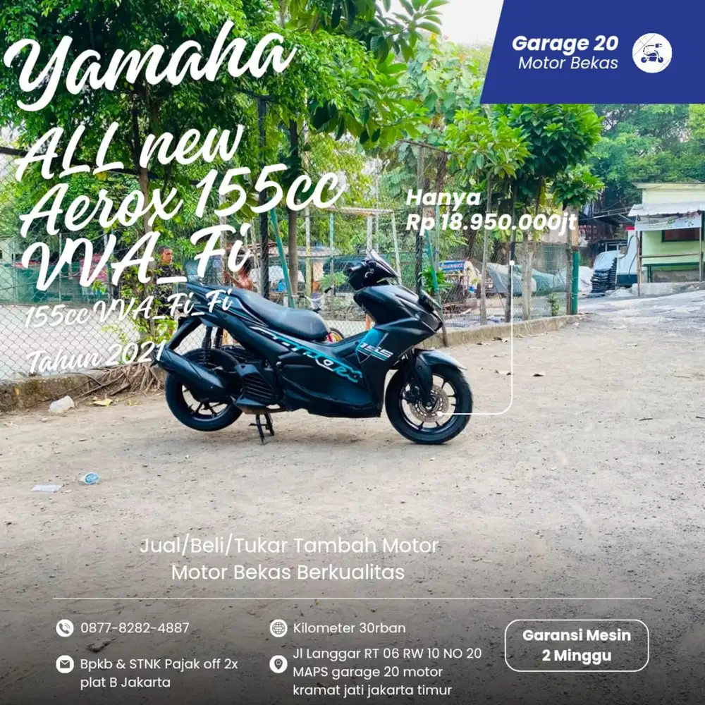 Yamaha All New Aerox 155cc VVA_Fi Tahun 2021