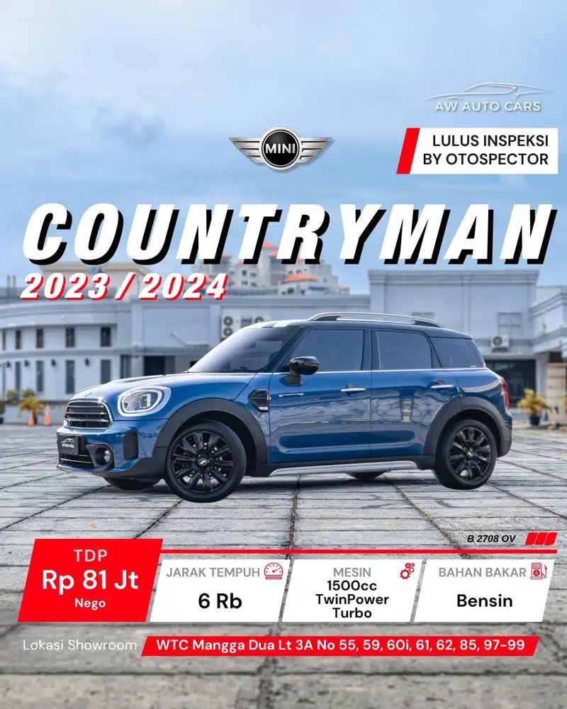 Mini Cooper Countryman 1.5 2024 NIK 2023 non S clubman 2022 Door Doors