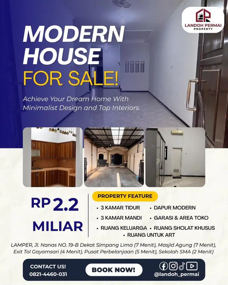 FOR SALE - RUMAH HUNIAN IMPIAN - AREA LAMPER - SEMARANG - JAWA TENGAH