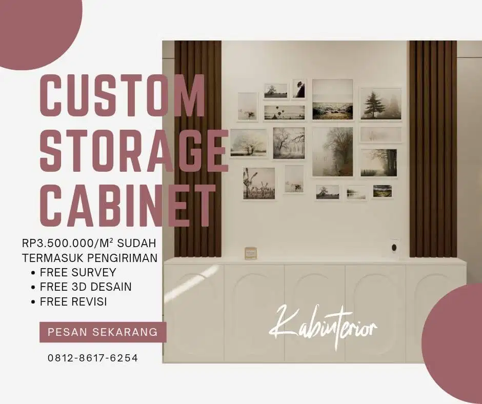 Custom Storage Cabinet Minimalist HPL Luar-Dalam