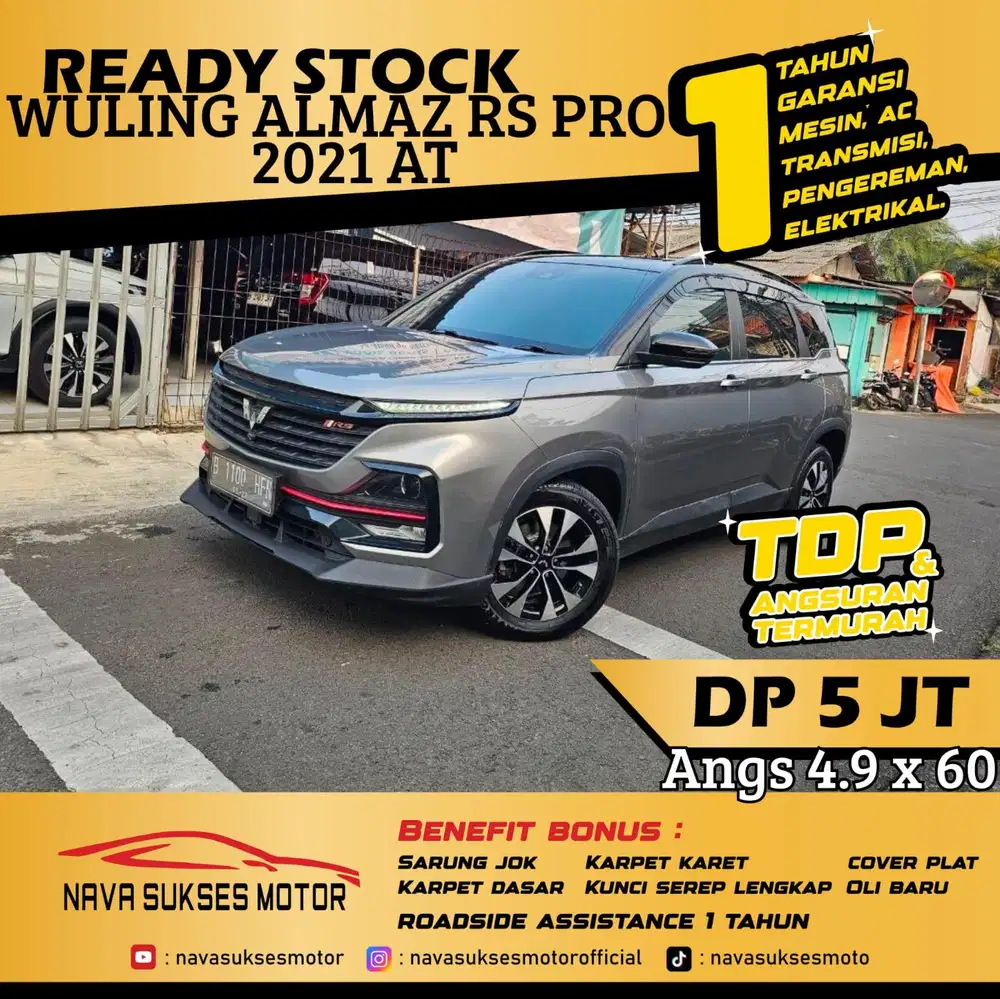 TDP 5JT TERMURAH Wuling Almaz RS 2021 Bensin