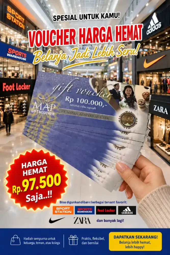 Voucher MAP lembar 100rb termurah..!