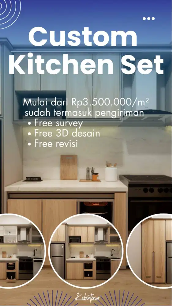 Custom Kitchen Set Minimalist HPL Luar-Dalam