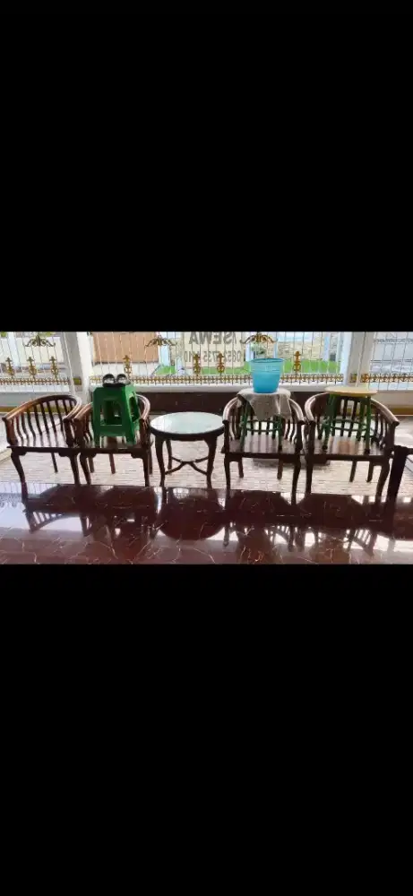 Jual Meja Dan Kursi Kayu sejati kuno murah