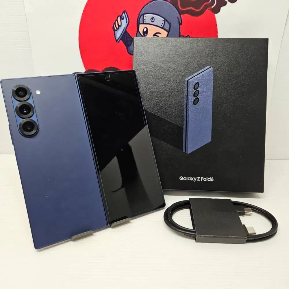 Like New Samsung Galaxy Z Fold 6 Navy 256GB Fullset Resmi SEIN (B-)