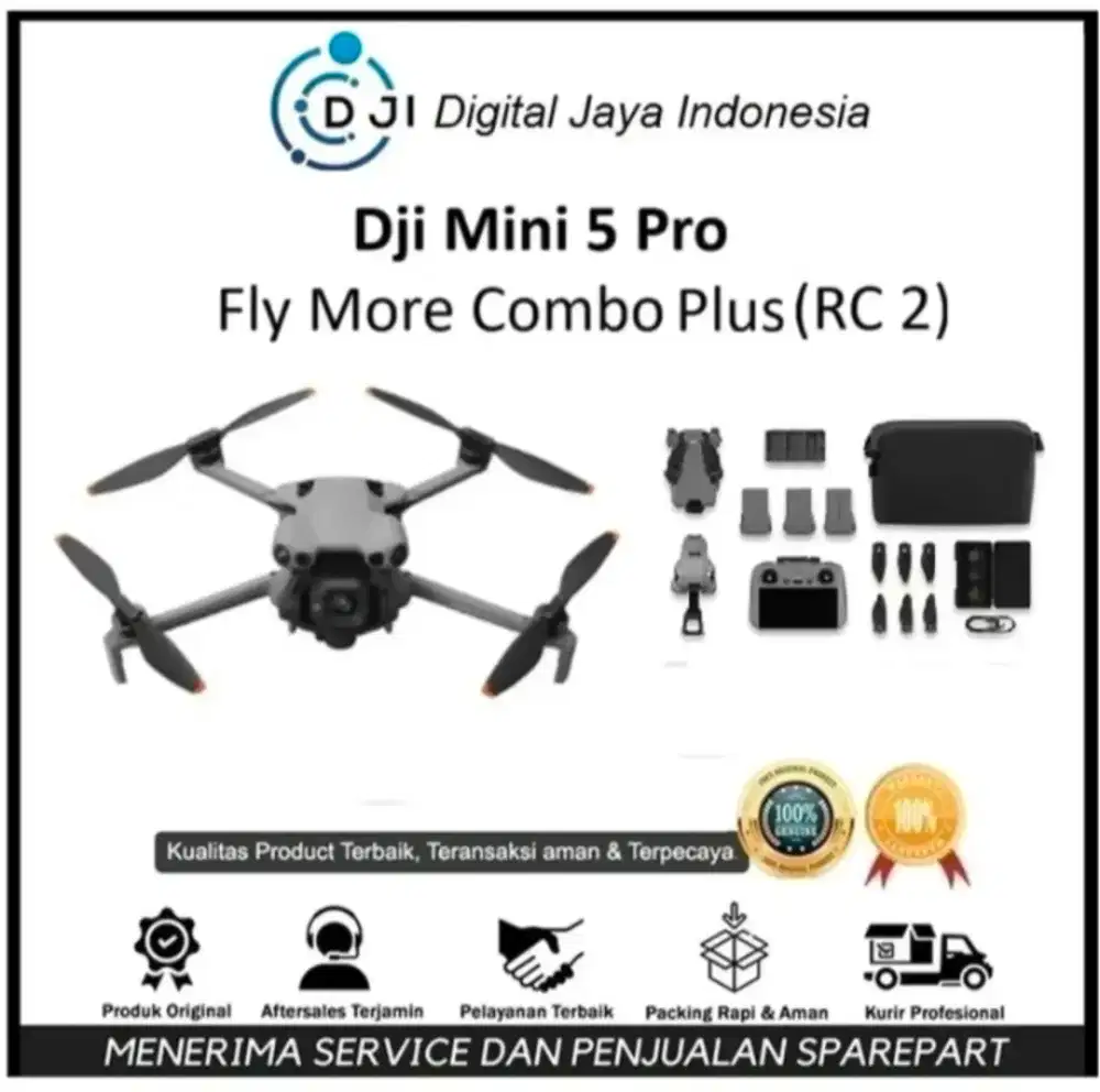 DRONE DJI MINI 5 PRO Fly more combo plus (RC2)