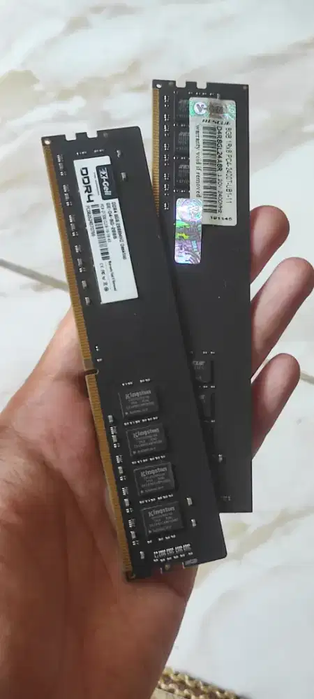 RAM PC 2 keping 8gb + 8gb DDR4 VGen dan Kingston (sepaket)