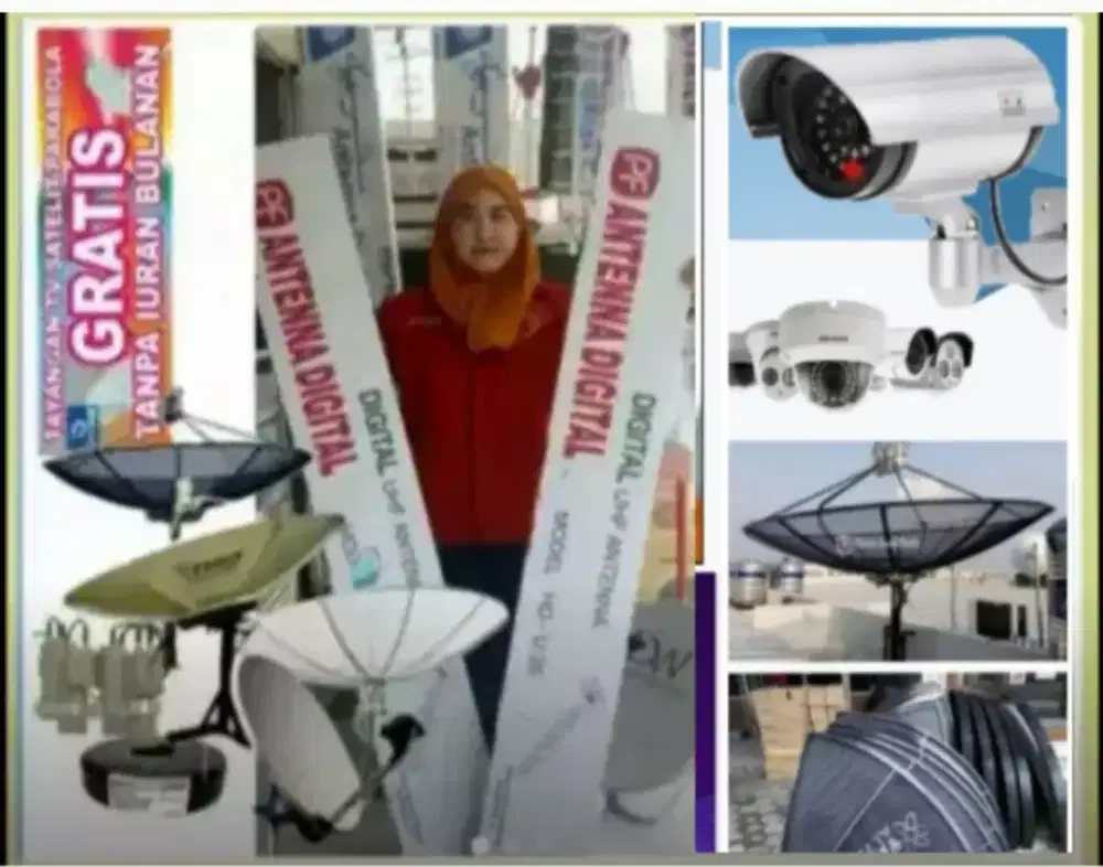 Ahli jasa pasang antena TV digital service parabola dan camera CCTV