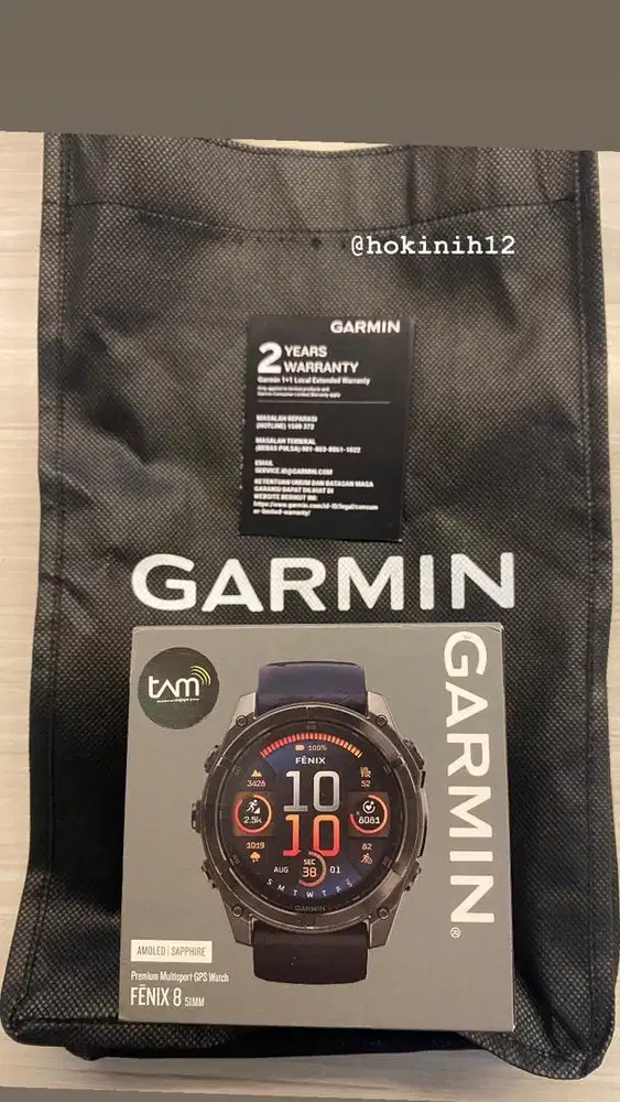 Brand New Garmin Fenix 8 51MM Amoled Sapphire Carbon Gray - Resmi tam