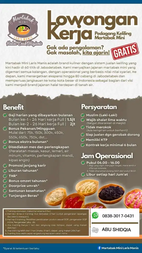 Menerima karyawan yang jujur dan berkerja keras