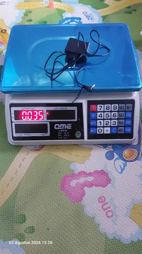 Timbangan Buah Merk QME 40Kg + charger.
