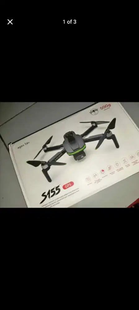 DIJUAL DRONE S155 GPS — 2 BATERAI