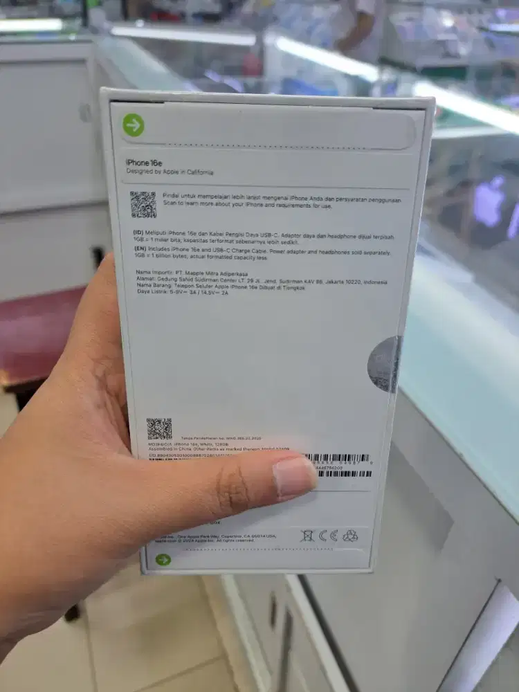 Apple IPhone 16E 128GB White New Segel Box Garansi Resmi