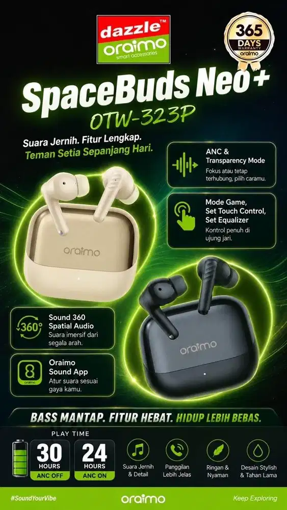 TWS Oraimo Spacebuds Neo+ OTW-323P