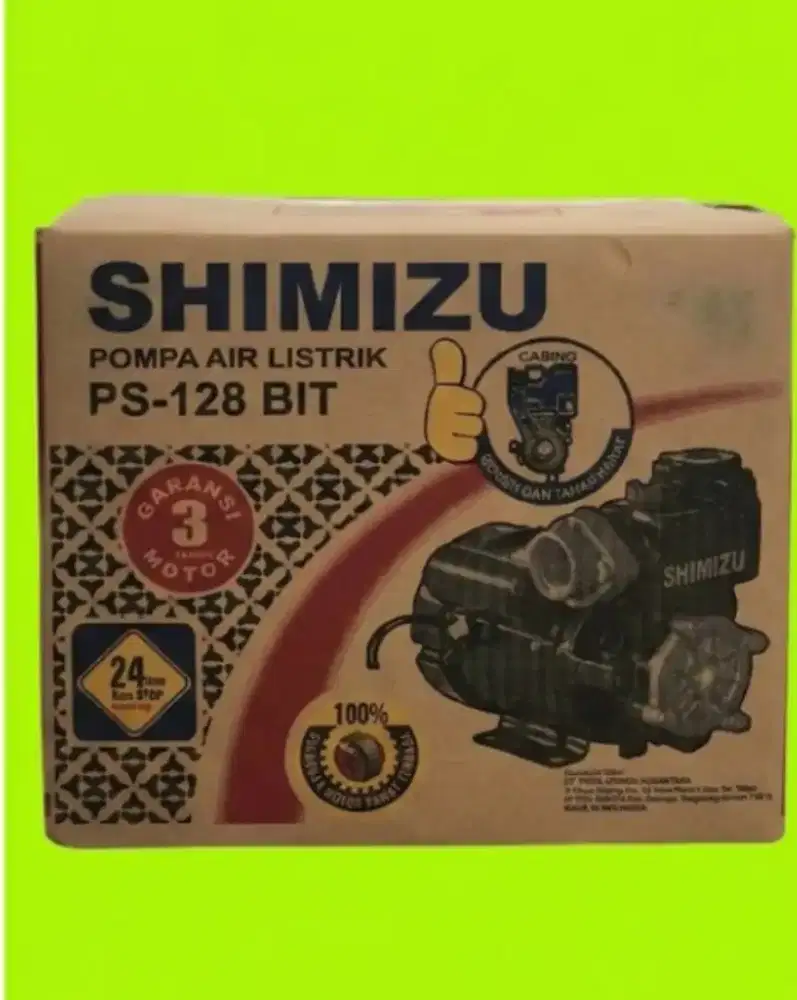 POMPA AIR SHIMIZU PS 128 BIT, NEW, GARANSI RESMI