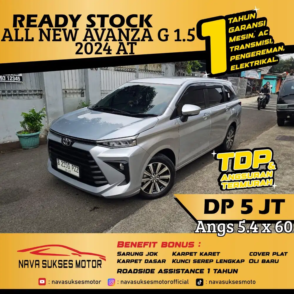TDP 5JT TERMURAH Avanza G 1.5 2024 AT