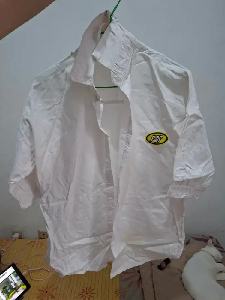 Kemeja putih ld 100cm