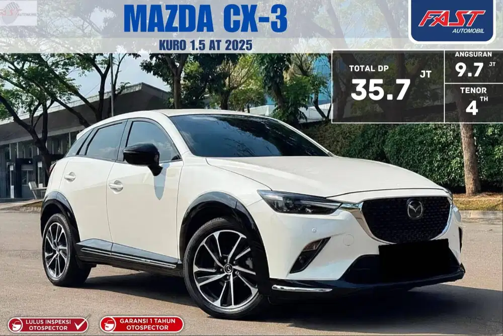 LOW KM.5RB ANTIK MAZDA CX-3 KURO 2025 SUNROOF AUDIO JBL 1.5 AT GARANSI