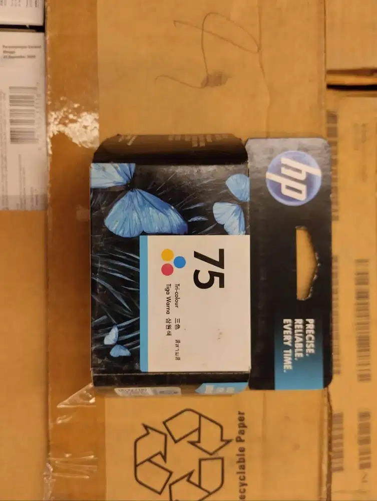 Tinta Printer HP · 75 Tri-color Ink Cuci Gudang