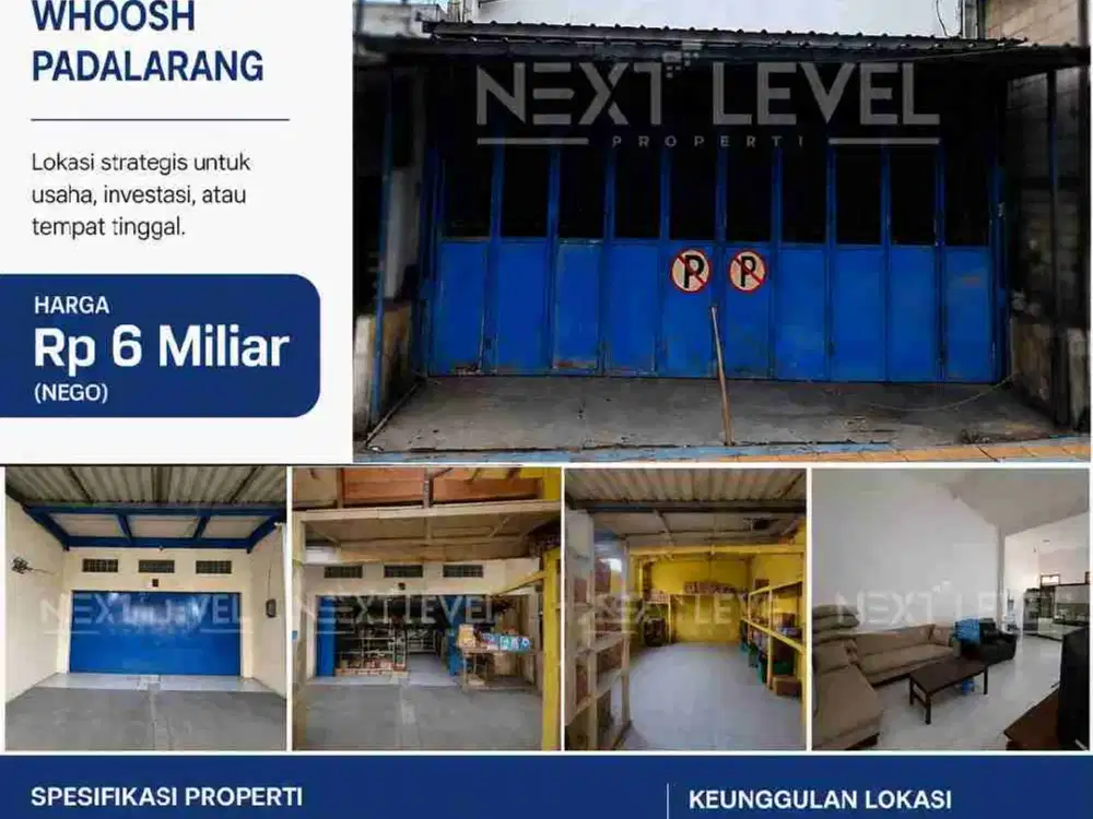 Ruko SHM Strategis 100 Meter dari Stasiun Whoosh Padalarang | LT 140 m² LB 200 m² | Parkir luas