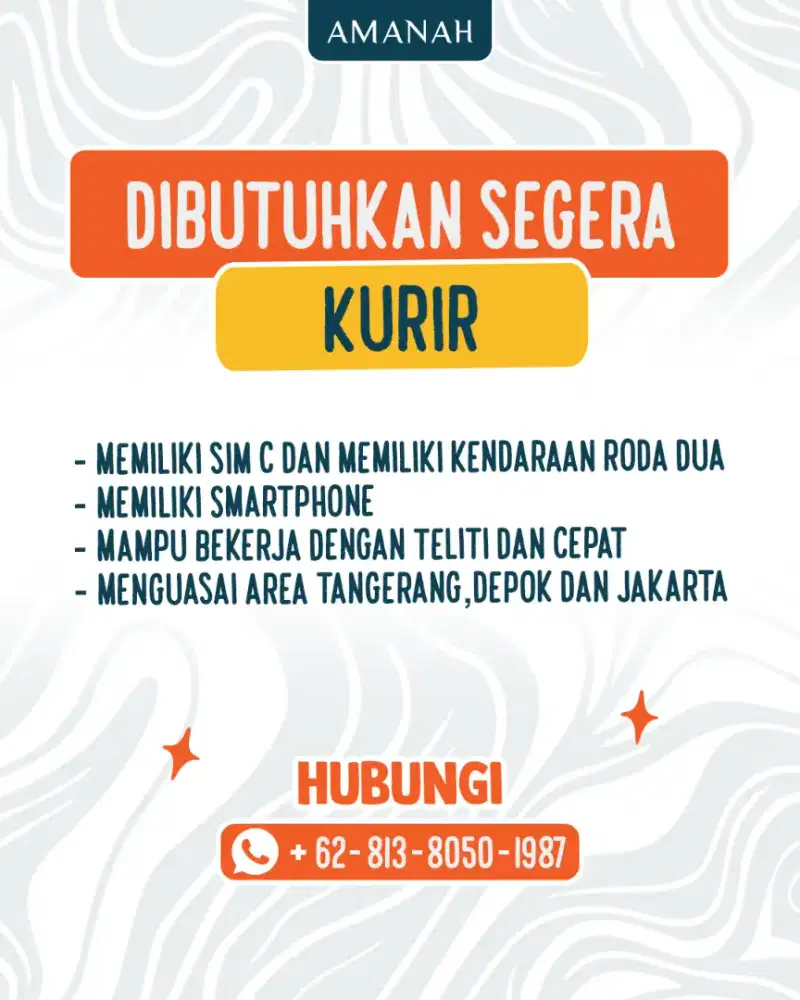 LOWONGAN PEKERJAAN KURIR KATERING