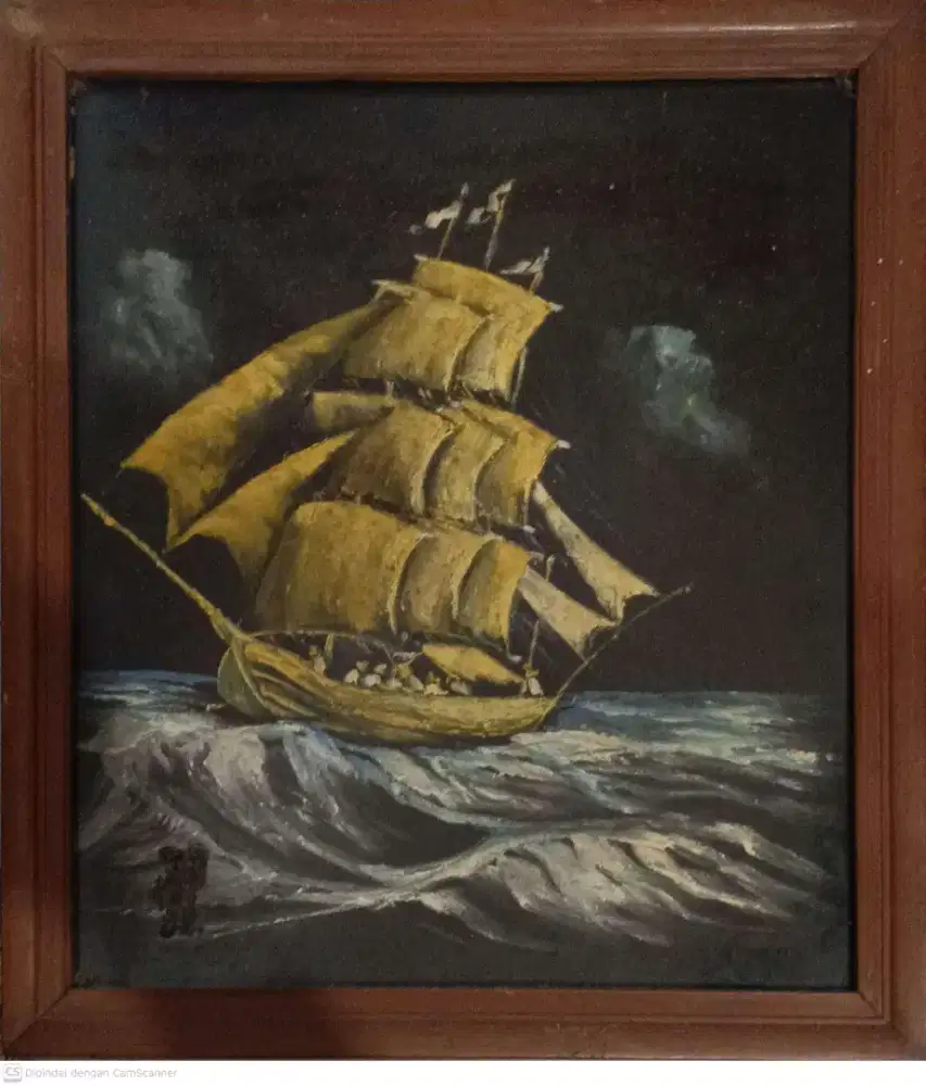 Lukisan klasik perahu ombak
