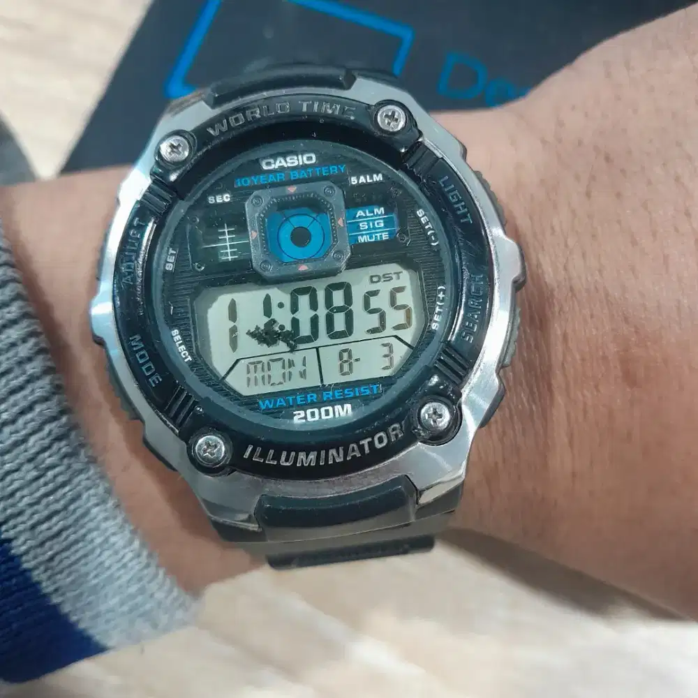 JAM TANGAN CASIO DIGITAL AE-2000 W ASLI ORIGINAL JUAL CEPAT