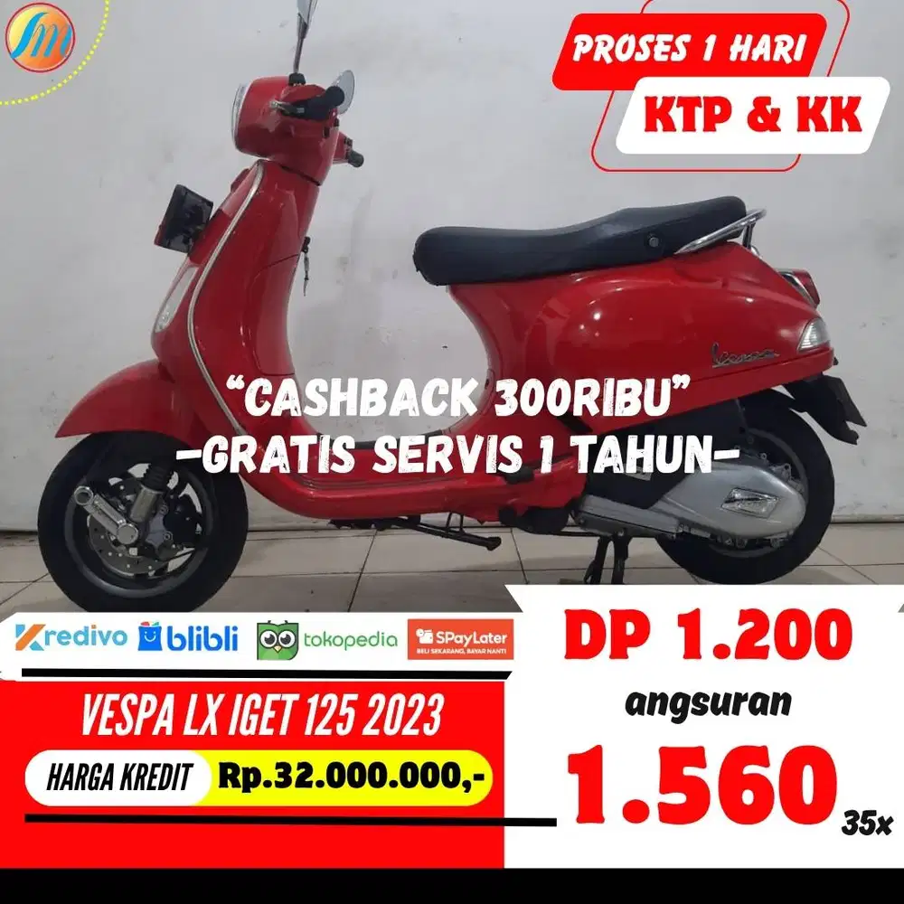 VESMET LX IGET 125 2023 KREDIT MURAH ANGSURAN RENDAH BERGARANSI KTP KK
