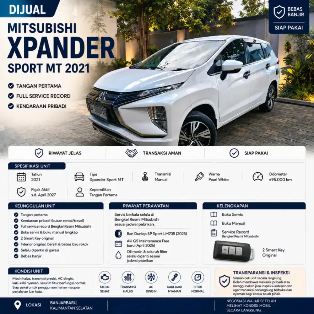 Xpander Sport MT 2021 | Tangan Pertama | Full Service Record