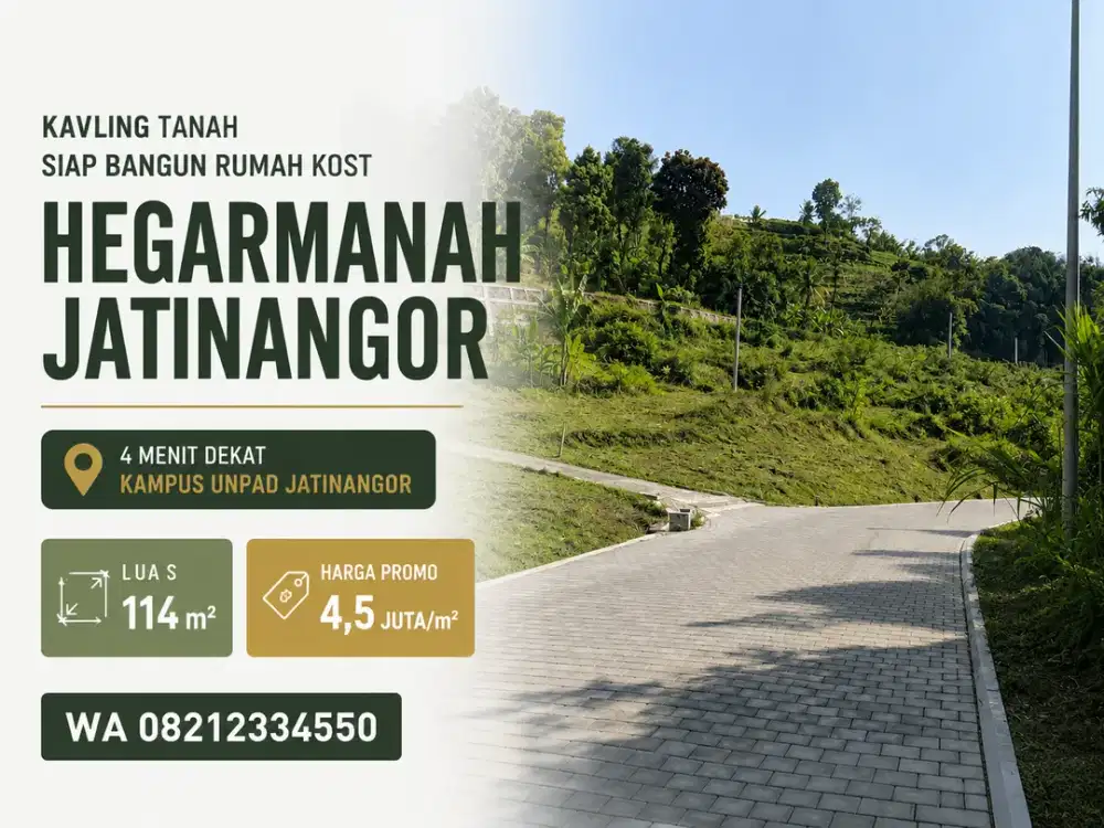 Tanah Kavling Emas SHM Jatinangor Dekat IPDN ITB Ideal Hunian & Land Banking