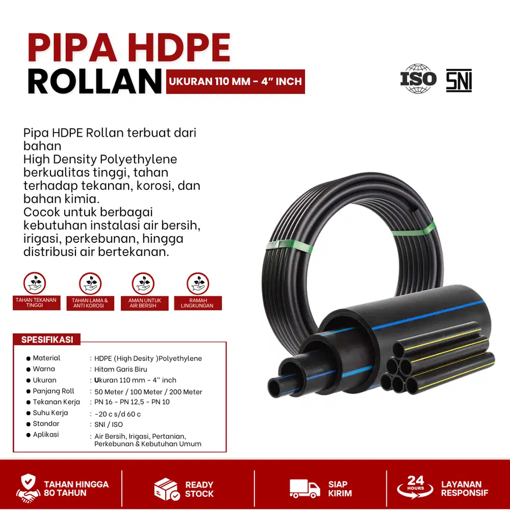 Jual Pipa HDPE Langsung Dari PABRIK MURAH TERSEDIA Semua Ukuran