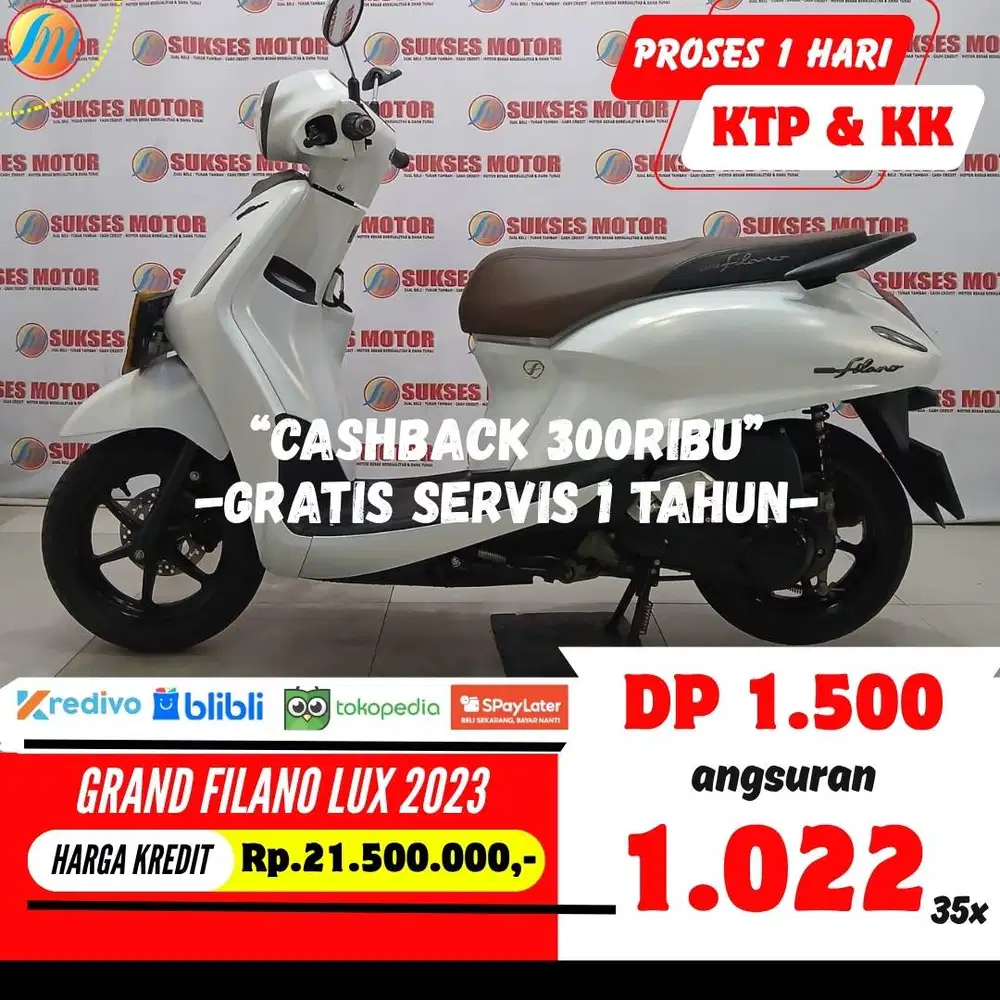 YAMAHA GRAND FILANO LUX 2023 KREDIT MURAH ANGSURAN RENDAH BERGARANSI