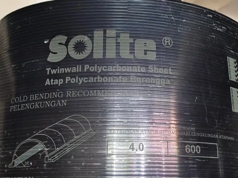 Di Jual Polycarbonate SOLITE 4mm x 6M