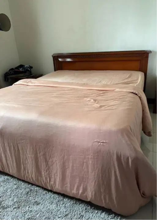 Tidur Kayu Jati Solid | King Size Teak Bed Frame