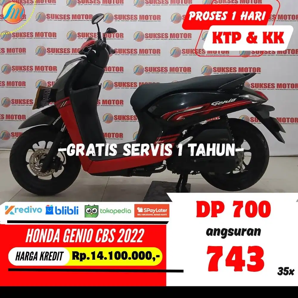 DP 700RIBU KREDIT HONDA GENIO CBS 2022 ANGSURAN RENDAH BERGARANSI