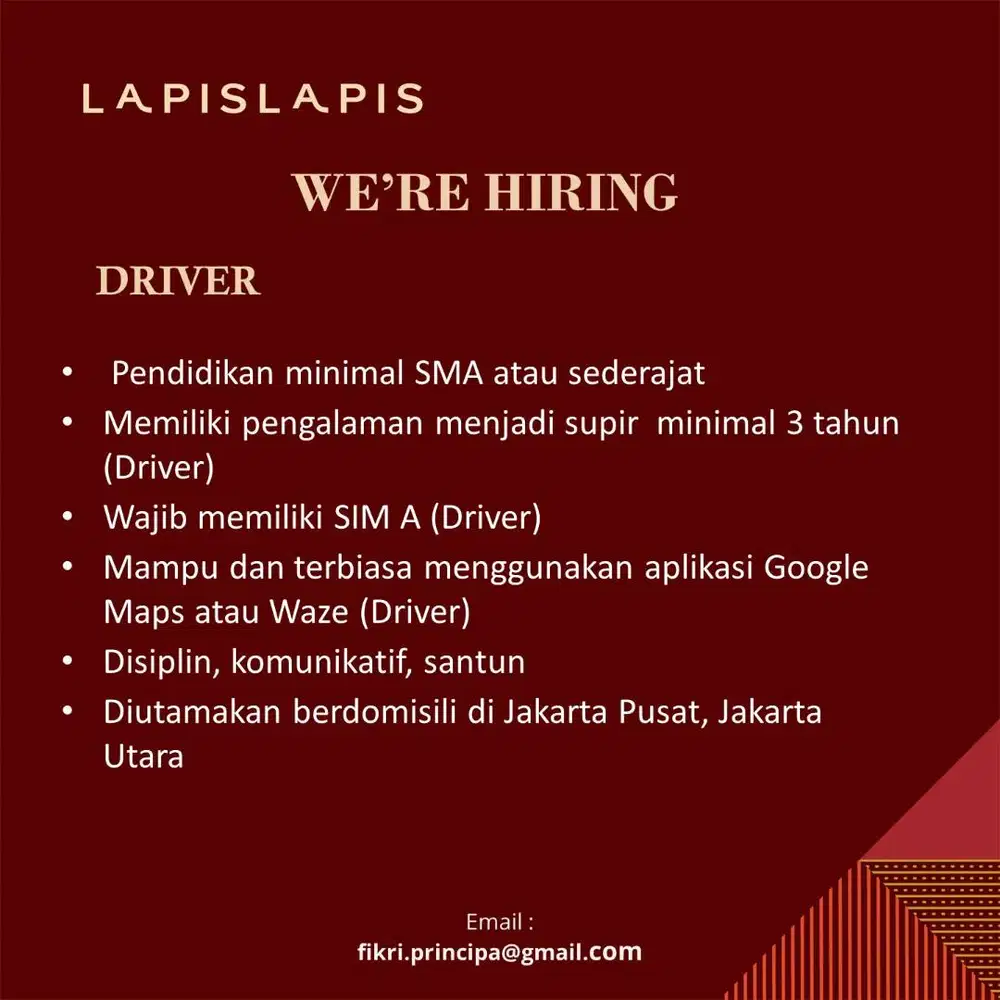 Lowongan Driver