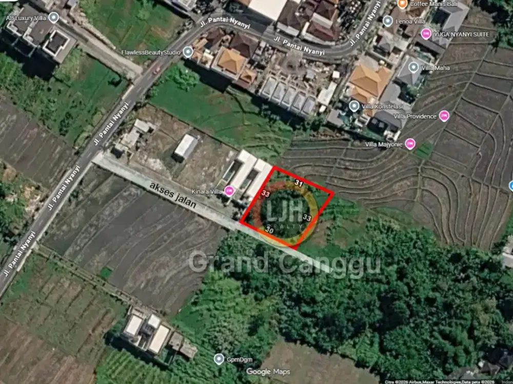 Tanah Jual 2.5 Kilometer ke Pantai Nyanyi