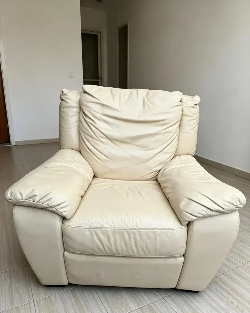 Sofa Recliner Natuzzi Italian Full Leather Genuine ( Kulit Sapi Asli )