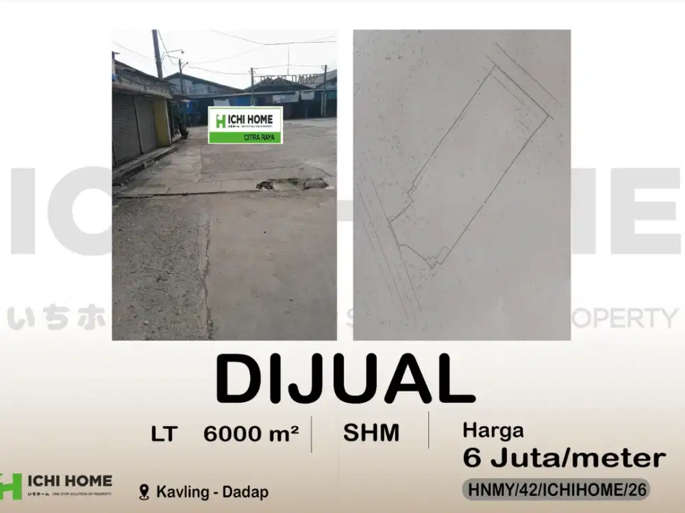 Kavling Cocok Investasi Sudah SHM Lokasi Srategis di Kawasan Dadap Tangerang
