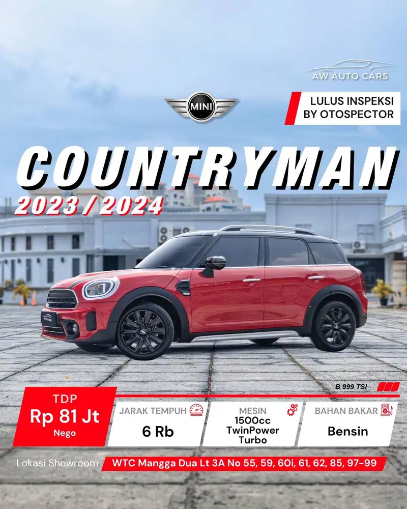 Mini Cooper Countryman 1.5 2024 NIK 2023 non S clubman 2022 Door Doors