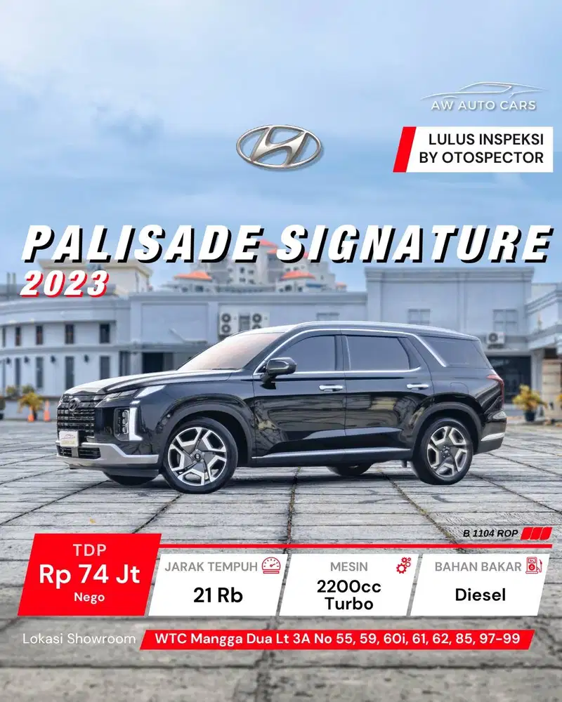 [KM 21 RB] Hyundai Palisade 2.2 Signature Diesel NIK 2023 XRT 2024 AWD