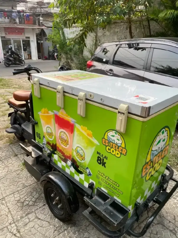Gerobak sepeda listrik / kopi sepeda listrik u-winfly