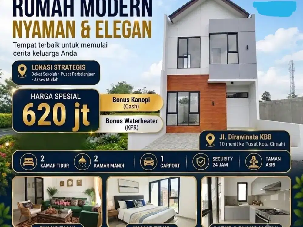 Dijual Rumah 2 Lantai Murah Dekat Kota Cimahi Bandung - Harga Nego Sampai Deal