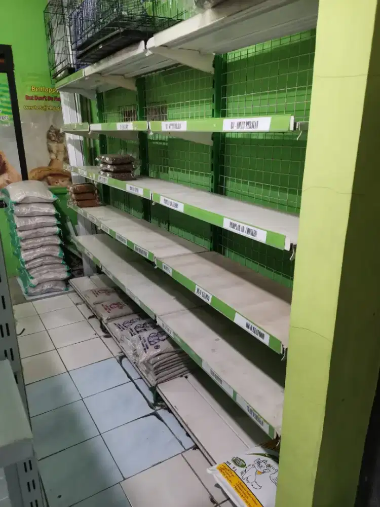 Rak gondola / rak minimarket bekas pakai