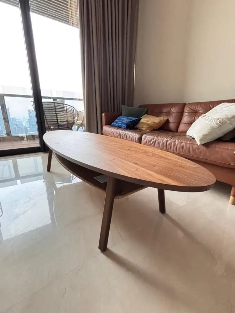 Meja Kopi IKEA STOCKHOLM 180x59 Walnut Veneer