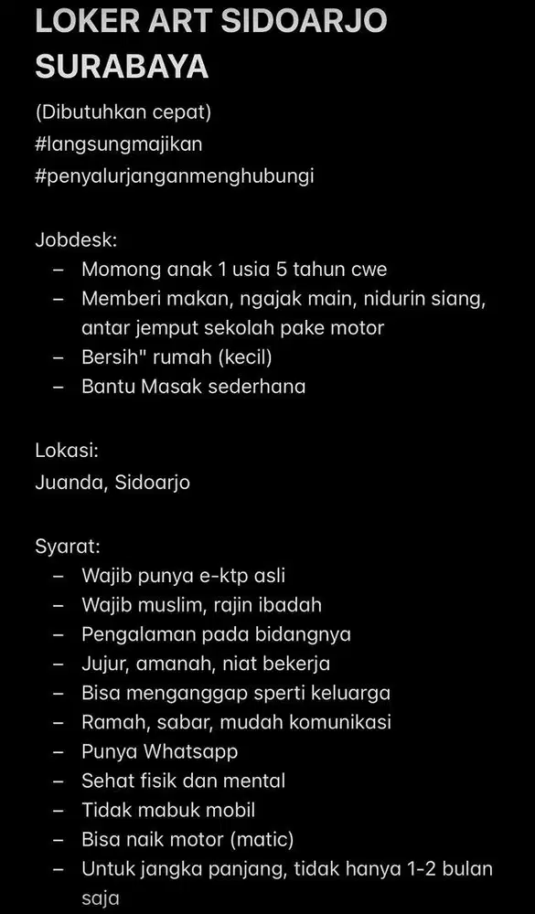 LOKER ART SIDOARJO SURABAYA