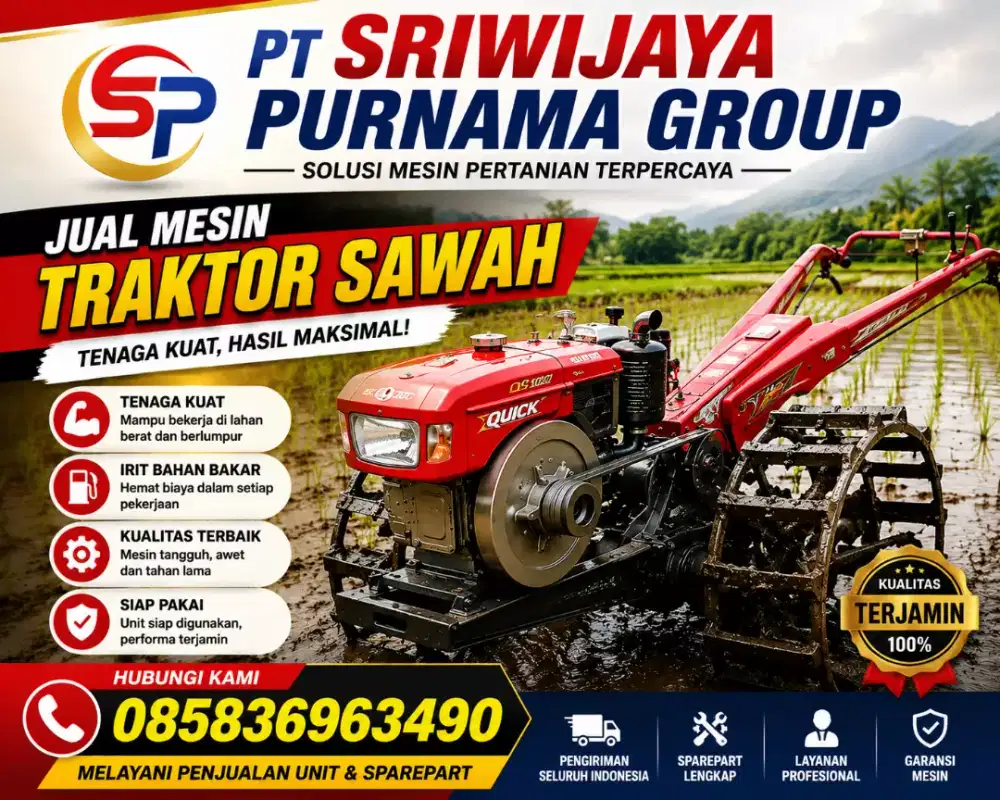 Mesin traktor sawah